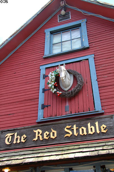 The Red Stable (223 East Kossuth St.) in Columbus' German Village. Columbus, OH.