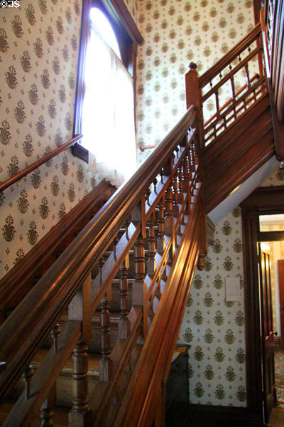 Stairway railing at The James Thurber House. Columbus, OH.