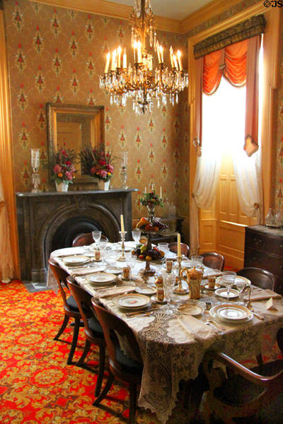 Dining room at Kelton House Museum. Columbus, OH.
