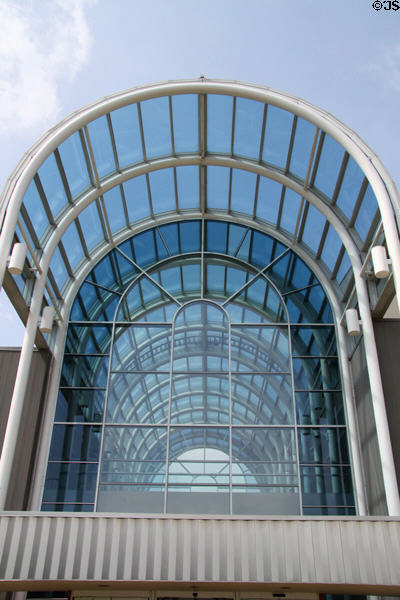 Entrance atrium (1991) is theme structure of National Museum of the United States Air Force. Dayton, OH.