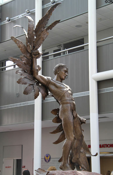 Icarus statue by Karkadoulias Bronze Art of Cincinnati, OH at National Museum of USAF. Dayton, OH.