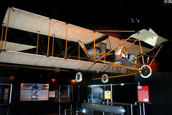 Curtiss Model D pusher (1911) biplane replica at National Museum of USAF. Dayton, OH.