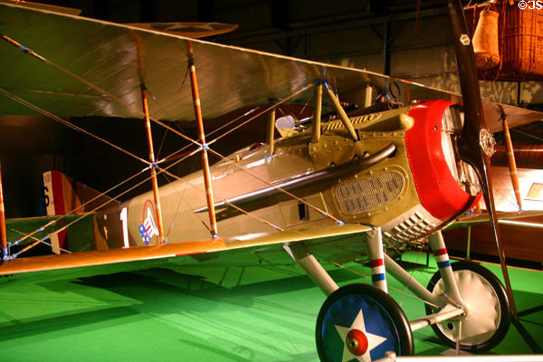 SPAD XIII C.1 (Société pour l'Aviation et ses Dérives) (1917-9) biplane of France at National Museum of USAF. Dayton, OH.