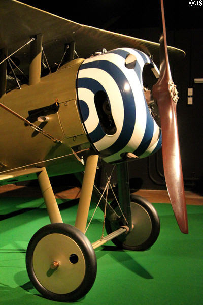 Nose view of Nieuport 28 (1918) replica at National Museum of USAF. Dayton, OH.