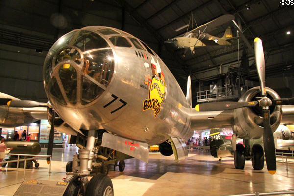 Boeing B-29 Superfortress (1942) Bockscar bomber which dropped the Fat Man atomic bomb on Nagasaki on Aug. 9, 1945 at National Museum of USAF. Dayton, OH.