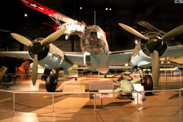 German Junkers Ju 88D-1/Trop (1936-45) fighter/bomber with aerial photography pod at National Museum of USAF. Dayton, OH.