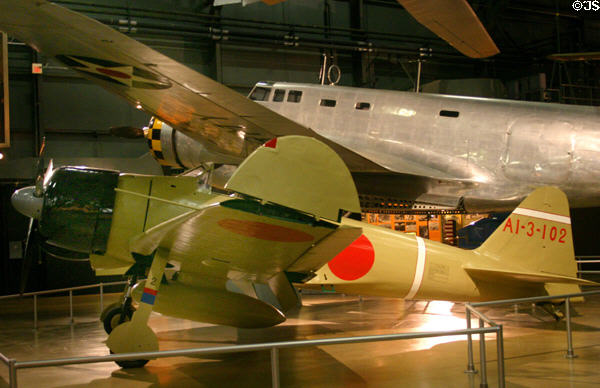 Japanese Mitsubishi A6M2 Zero (1939) fighter at National Museum of USAF. Dayton, OH.