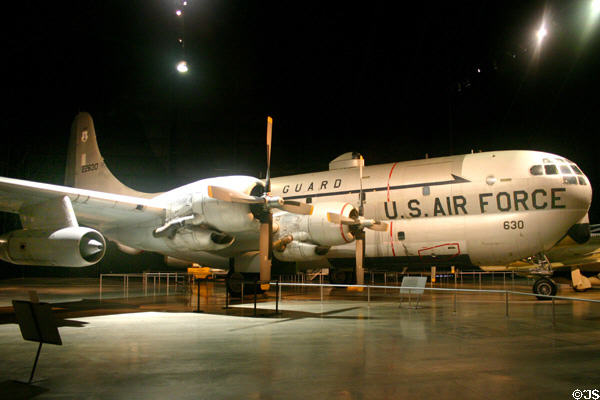 Boeing KC-97L Stratofreighter (1950s-50s) flying refueling tankers at National Museum of USAF. Dayton, OH.