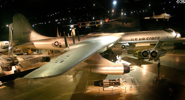 Convair B36J (1946-58) bomber with 4 jet & 6 pusher prop engines at National Museum of USAF. Dayton, OH.