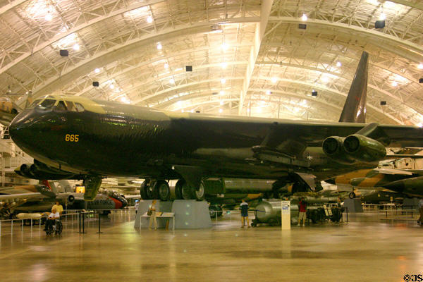 Boeing B-52D Stratofortress (1955-63) long-range heavy bomber at National Museum of USAF. Dayton, OH.