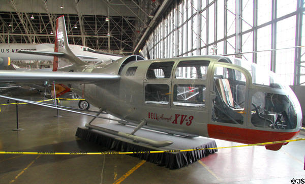 Bell Helicopter Textron XV-3 (1951) tilt-rotor VTOL at National Museum of USAF. Dayton, OH.