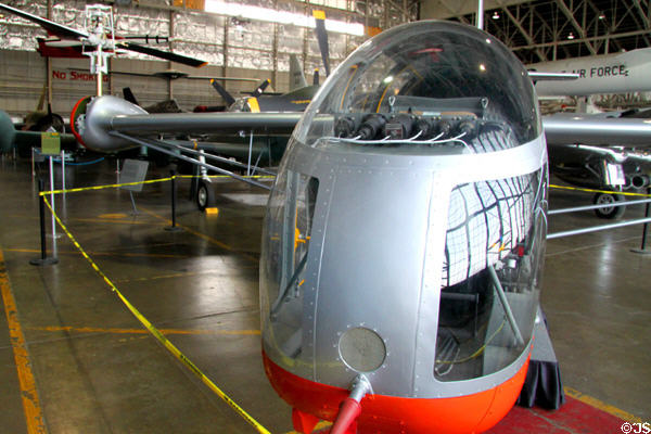 Nose & end of wing rotors of Bell Helicopter Textron XV-3 (1951) tilt-rotor VTOL at National Museum of USAF. Dayton, OH.