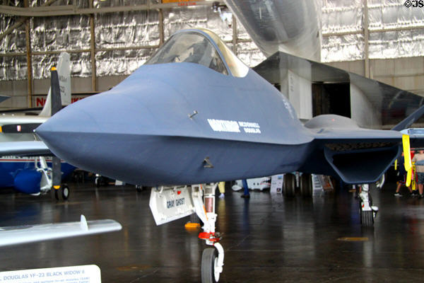 Northrop-McDonnell Douglas YF-23A Black Widow II (1991) prototype jet fighter at National Museum of USAF. Dayton, OH.