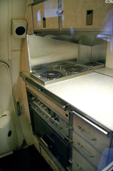 Galley in Boeing VC-137C SAM 26000 (1962) presidential Air Force One at National Museum of USAF. Dayton, OH.