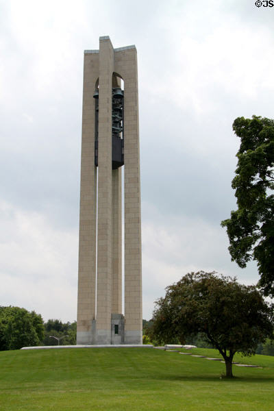 Deeds Carillon (1940-42) at Carillon Historical Park. Dayton, OH. On National Register.