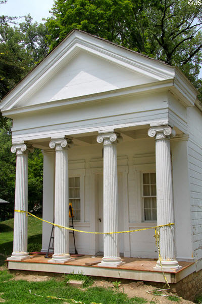 Newcom House (c1841) at Carillon Historical Park. Dayton, OH. Style: Greek Revival.