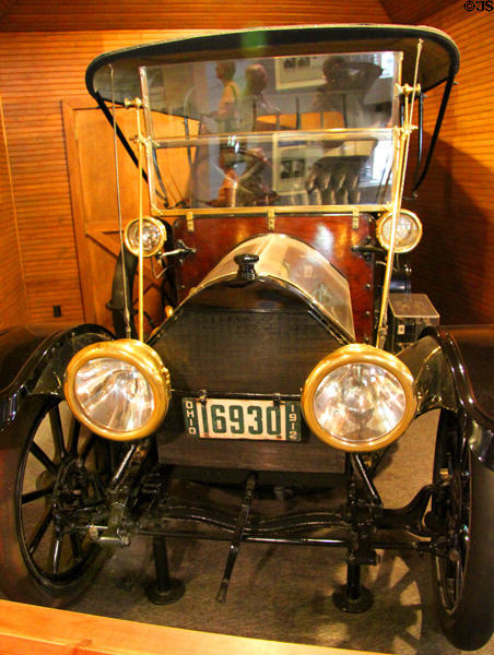Cadillac (1912) first production auto equipped with an integrated electrical starter, ignition & lighting developed by Kettering at Carillon Historical Park. Dayton, OH.