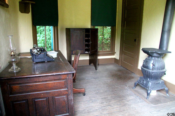 Miami & Erie Canal superintendent's office interior at Carillon Historical Park. Dayton, OH.
