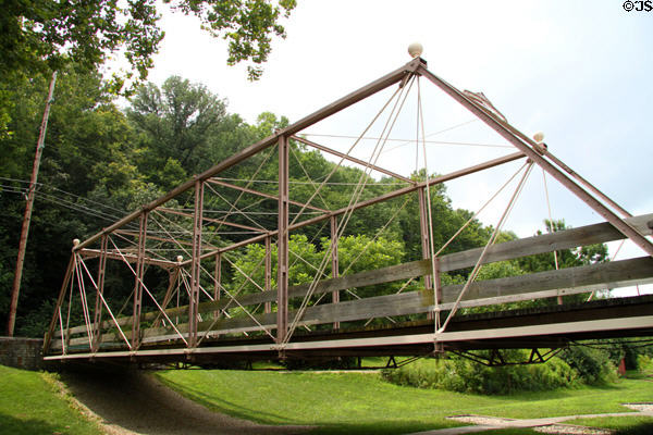 Wrought-iron bridge (1881) by David H. Morrison, founder of Columbia Bridge Works of Dayton at Carillon Historical Park. Dayton, OH.