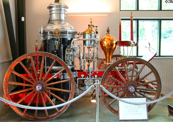 Ahrens Steam Pumper (1883) fire engine made in Cincinnati at Carillon Historical Park. Dayton, OH.