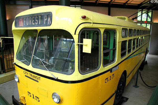 Dayton City Transit electric bus at Carillon Historical Park. Dayton, OH.
