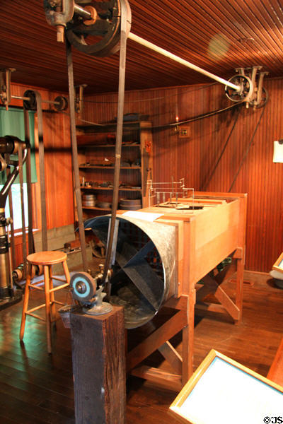 Recreated Wright Cycle shop replica of 1901 wind tunnel at Wright Brothers Aviation Center. Dayton, OH.