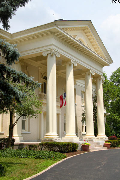 Portico of Wright-family Hawthorn Hill home. Dayton, OH.