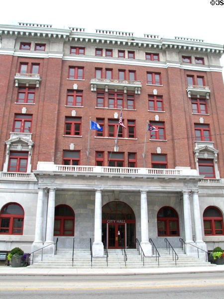 Dayton City Hall (former YMCA) (1908) (101 W. 3rd St.) (7 floors). Dayton, OH. Architect: Architect's League. On National Register.