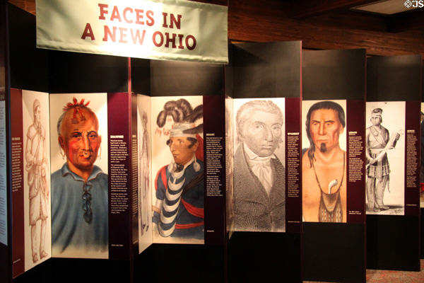 Display of tribes of Ohio at Johnston Farm Museum. Piqua, OH.