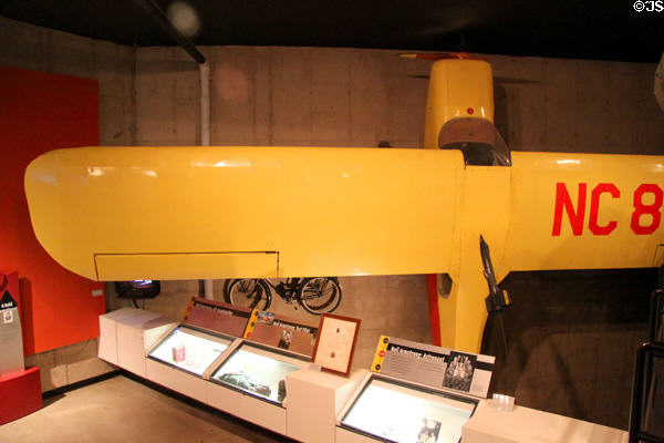 Aeronca Champion aircraft in which Armstrong learned to fly at Neil Armstrong Museum. Wapakoneta, OH.