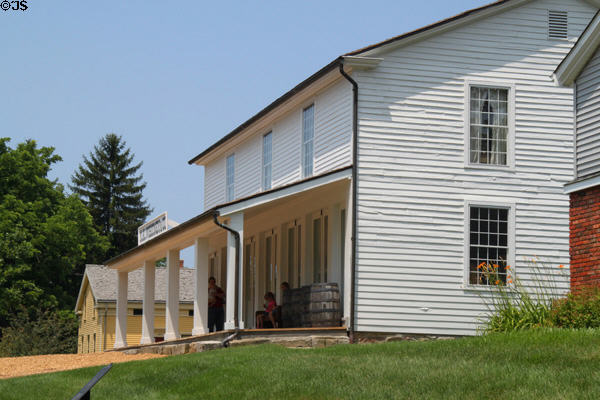 Newel K. Whitney Store where Mormon leaders Joseph & Emma Smith lived (1832-4) at Historic Kirtland Village. Kirtland, OH.