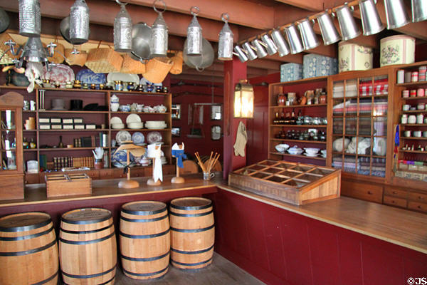 Replica of N.K. Whitney Store sales area at Historic Kirtland Village. Kirtland, OH.