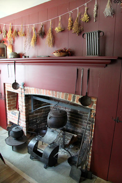 Kitchen fireplace in N.K. Whitney Store at Historic Kirtland Village. Kirtland, OH.