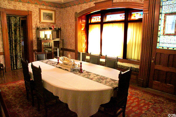 Dining room of James A. Garfield home. Mentor, OH.