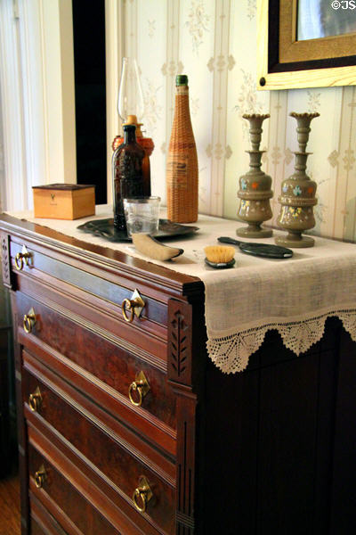 Dresser in bedroom in James A. Garfield home. Mentor, OH.