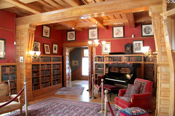 Interior of Garfield Presidential Library at Garfield home. Mentor, OH.
