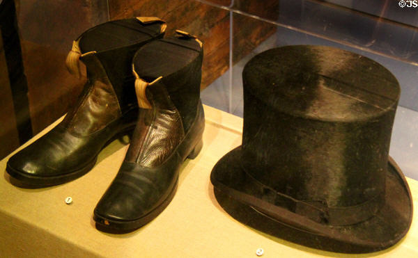 President Garfield's boots & top hat at Garfield NHS. Mentor, OH.