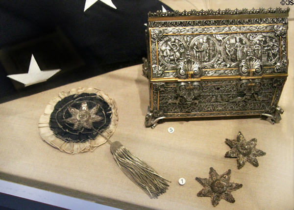 Items from James A. Garfield's funeral at Garfield NHS. Mentor, OH.