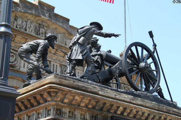 Artillery statuary group before Cleveland's Soldiers' & Sailors' Monument. Cleveland, OH.