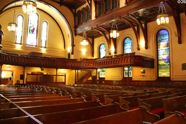 Interior of Old Stone Church. Cleveland, OH.
