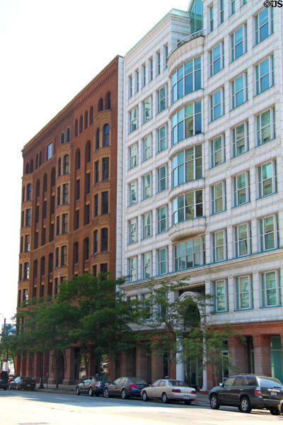 Burnham's Western Reserve Building (1892) & white addition (1990). Cleveland, OH.
