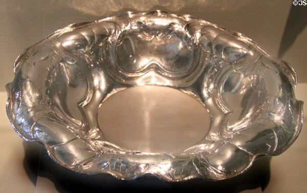 Silver Martelé Centerpiece Bowl (1898) by William Codman of Gorham Manuf. of Providence, RI at Cleveland History Center. Cleveland, OH.