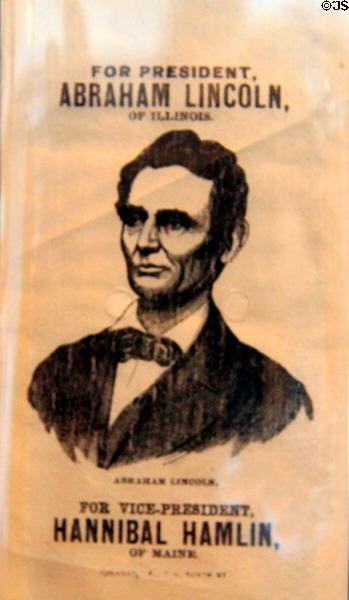 Lincoln-Hamlin campaign poster (1860) at Cleveland History Center. Cleveland, OH.