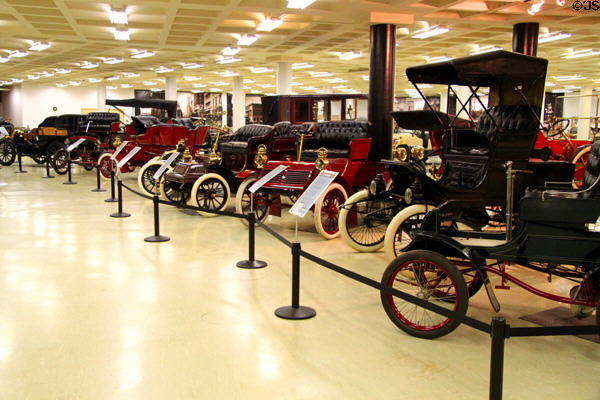 Early American cars at Crawford Auto Aviation Museum of the Western Reserve Historical Society. Cleveland, OH.