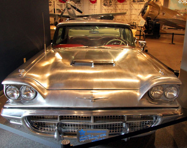 Ford Thunderbird (stainless steel) (1960) from Dearborn, MI at Crawford Auto Aviation Museum of Cleveland History Center. Cleveland, OH.
