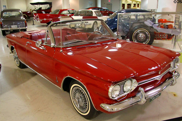 Chevrolet Corvair Monza Convertible (1964) from Detroit, MI at Crawford Auto Aviation Museum of Cleveland History Center. Cleveland, OH.