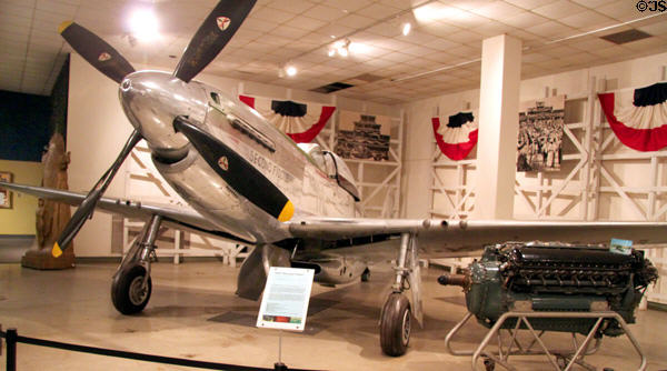 North American P-51K-NT-10 Mustang Second Fiddle (1944) from Dallas, TX at Crawford Auto Aviation Museum of Cleveland History Center. Cleveland, OH.