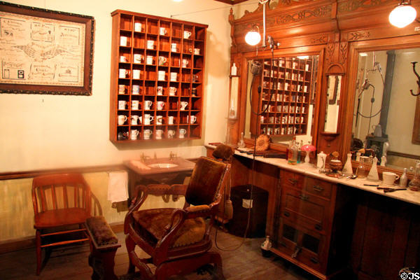 Historic barber shop at Cleveland History Center. Cleveland, OH.