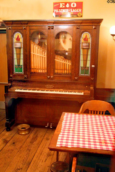 Seeburg upright grand piano organ (1913) in saloon at Cleveland History Center. Cleveland, OH.