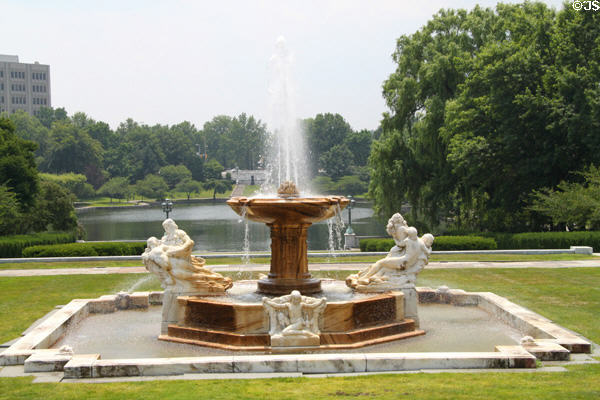 Fountain of the Waters (1927) by Chester A. Beach on south lawn of Cleveland Museum of Art. Cleveland, OH.